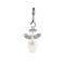 Angel good luck charm - inscription in czech, slovak or english - Creamy light (1 Piece)