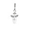 Angel good luck charm - inscription in czech, slovak or english - White (1 Piece)
