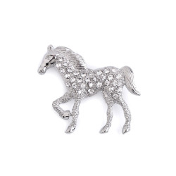 Bross csiszolt kövekkel cica, ló - Crystal (1 Darab)
