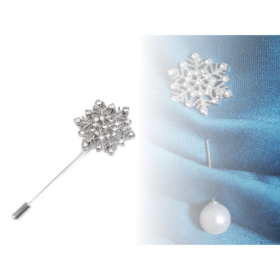 Szpilka ozdobna śnieżynka - Crystal (3 Sztuki) Szpilka ozdobna śnieżynka - Crystal (3 Sztuki)