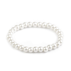 Bransoletka z perełkami - White (1 Sztuka)