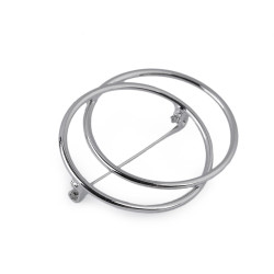 Basi per spilla circolare - Platino (1 Pezzo)