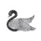 Broche cisne con raso - Cristal (1 Pieza)