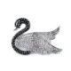 Bross csiszolt kövekkel hattyú - Crystal (1 Darab)
