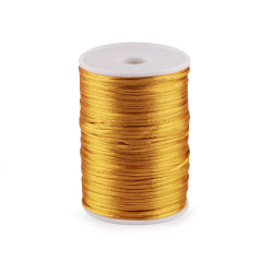 Polyester rattail satin cord ø2mm - Mustard (129 Meters)