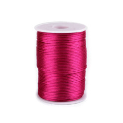 Polyester rattail satin cord ø2mm - Pink (570 Meters)