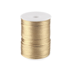 Polyester rattail satin cord ø2mm - Beige (570 Meters)