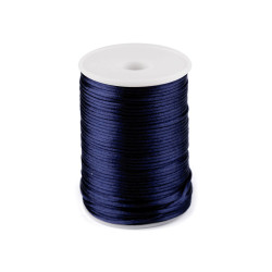 Polyester rattail satin cord ø2mm - Paris blue (570 Meters)