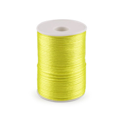 Cordoncino coda di topo, raso di poliestere, ø 2 mm - Giallo verde (570 Metri)