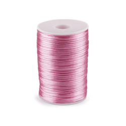 Polyester rattail satin cord ø2mm - Pink (570 Meters)