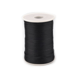 Polyester rattail satin cord ø2mm - Black (570 Meters)