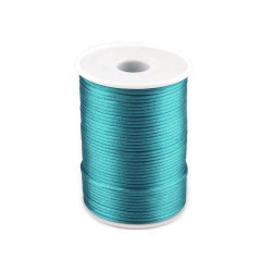 Polyester rattail satin cord ø2mm - Blue turquise (570 Meters)