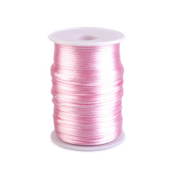 Polyester rattail satin cord ø2mm - Light pink (570 Meters)