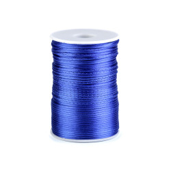 Polyester rattail satin cord ø2mm - Cobalt blue (570 Meters)