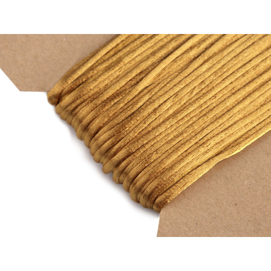 100% polyester rattail satin cord ø2mm - Creamy light (200 Meters) 100% polyester rattail satin cord ø2mm - Creamy light (200 Meters)