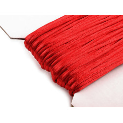 100% polyester rattail satin cord ø2mm - Red (200 Meters)