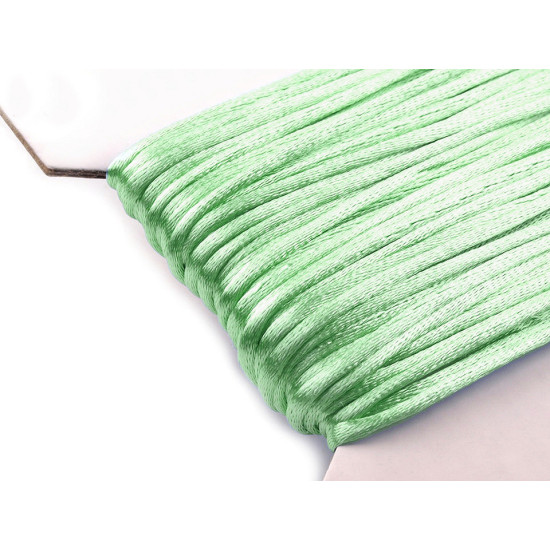 100% polyester rattail satin cord ø2mm - Creamy light (200 Meters) 100% polyester rattail satin cord ø2mm - Creamy light (200 Meters)