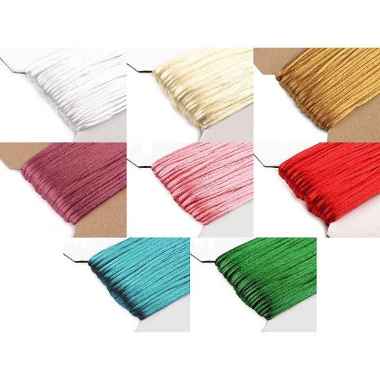 100% polyester rattail satin cord ø2mm - Creamy light (200 Meters) 100% polyester rattail satin cord ø2mm - Creamy light (200 Meters)
