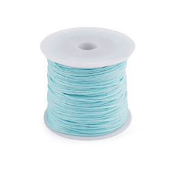Cotton waxed cord ø 1mm - Angel blue (1 Piece)