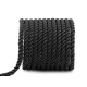 Twisted cord  ø7 mm - Black (20 Meters)
