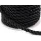 Twisted cord  ø7 mm - Black (20 Meters)