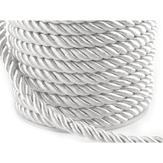 Twisted cord  ø7 mm - Black (20 Meters)