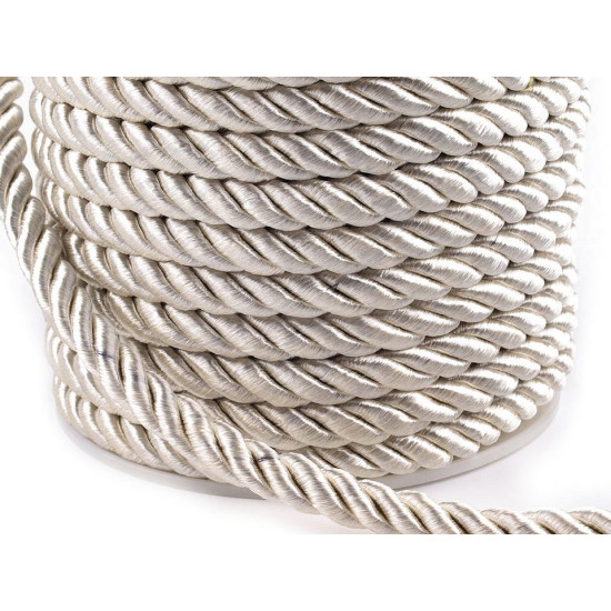 Twisted cord  ø7 mm - Black (20 Meters)