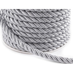 Twisted cord  ø7 mm - Silver (20 Meters)