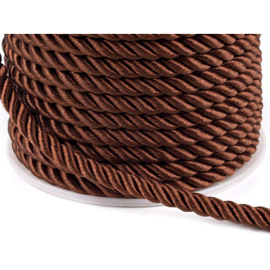 Twisted cord  ø7 mm - Black (20 Meters)