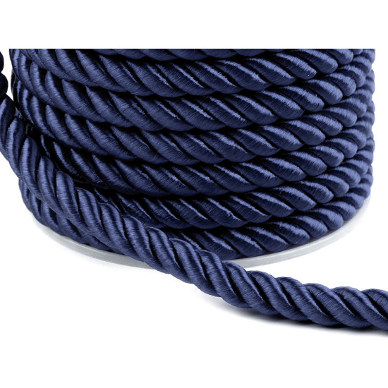 Twisted cord  ø7 mm - Black (20 Meters)