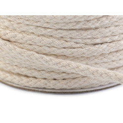 Bawełniany sznurek / włóczka / knot ø4 mm pleciony płaski - Naturalny jasny (400 Metry)