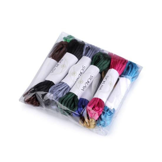 100% polyester rattail satin cord ø2mm, bunch per 3m - Light mix (10 Bunches) 100% polyester rattail satin cord ø2mm, bunch per 3m - Light mix (10 Bunches)