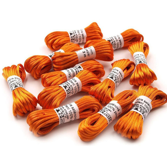 100% polyester rattail satin cord ø2mm, bunch per 3m - Light mix (10 Bunches) 100% polyester rattail satin cord ø2mm, bunch per 3m - Light mix (10 Bunches)