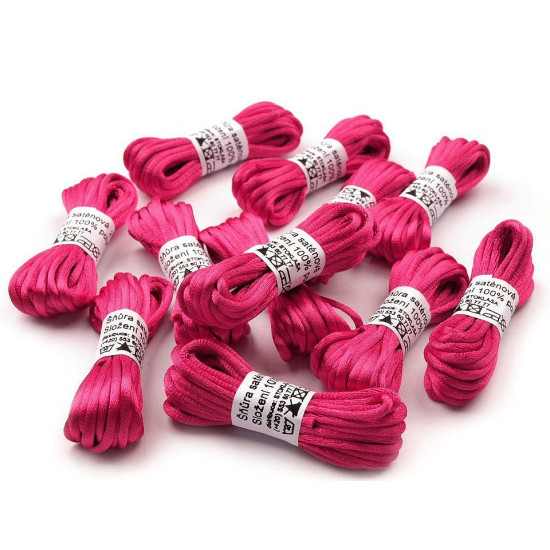 100% polyester rattail satin cord ø2mm, bunch per 3m - Light mix (10 Bunches) 100% polyester rattail satin cord ø2mm, bunch per 3m - Light mix (10 Bunches)