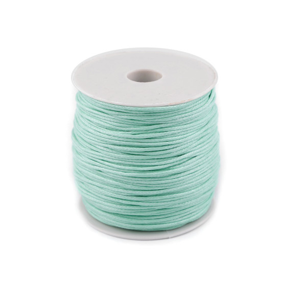 Sznurek bawełniany ø1,8 mm woskowany - Miętowy (10 Sztuki) Sznurek bawełniany ø1,8 mm woskowany - Miętowy (10 Sztuki)