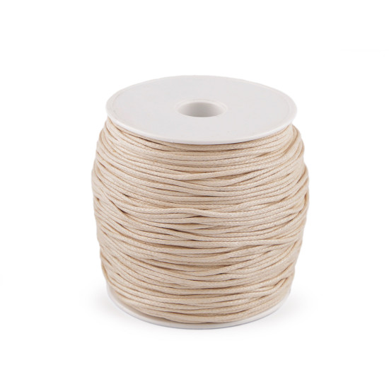 Sznurek bawełniany ø1,8 mm woskowany - Miętowy (10 Sztuki) Sznurek bawełniany ø1,8 mm woskowany - Miętowy (10 Sztuki)