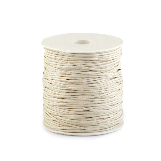 Sznurek bawełniany ø1,8 mm woskowany - Miętowy (10 Sztuki) Sznurek bawełniany ø1,8 mm woskowany - Miętowy (10 Sztuki)