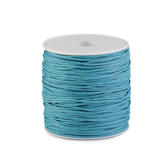 Sznurek bawełniany ø1,8 mm woskowany - Miętowy (10 Sztuki) Sznurek bawełniany ø1,8 mm woskowany - Miętowy (10 Sztuki)