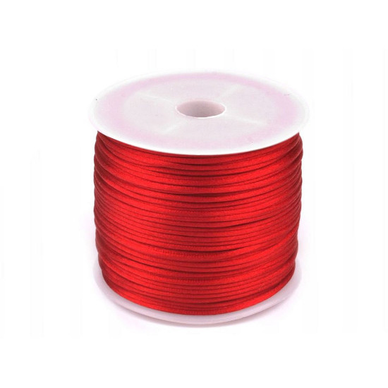 Sznurek satynowy ø1 mm - Czerwony (3 Sztuki) Sznurek satynowy ø1 mm - Czerwony (3 Sztuki)