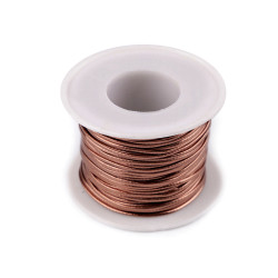 Eco leather cord width 1.5 mm - Copper med. (125 Meters)