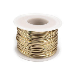 Eco leather cord width 1.5 mm - Gold lt. (125 Meters)