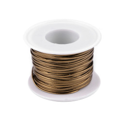 Eco leather cord width 1.5 mm - Dark golden (125 Meters)
