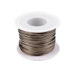 Eco leather cord width 1.5 mm - Darksilver (125 Meters)