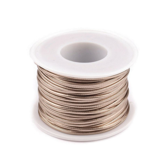 Eco leather cord width 1.5 mm - Silver (125 Meters) Eco leather cord width 1.5 mm - Silver (125 Meters)
