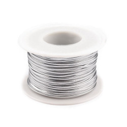 Eco leather cord width 1.5 mm - Silver (125 Meters)