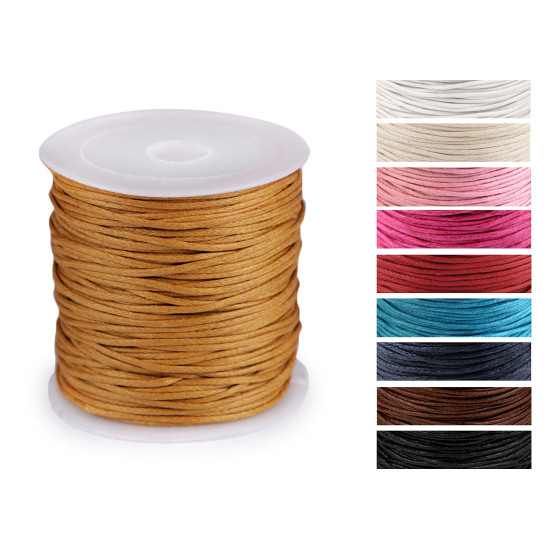 Cotton waxed cord / string ø0.8 mm - Raspberry (12 Pieces) Cotton waxed cord / string ø0.8 mm - Raspberry (12 Pieces)