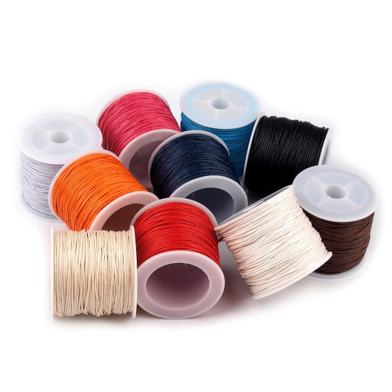 Cotton waxed cord / string ø0.8 mm - Raspberry (12 Pieces) Cotton waxed cord / string ø0.8 mm - Raspberry (12 Pieces)