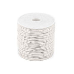 Cotton waxed cord / string ø0.8 mm - White milk (1 Piece)