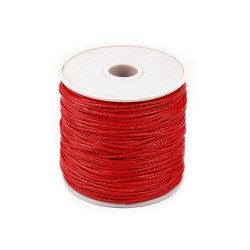 Cotton waxed cord / string ø0.8 mm - Light red (1 Piece)
