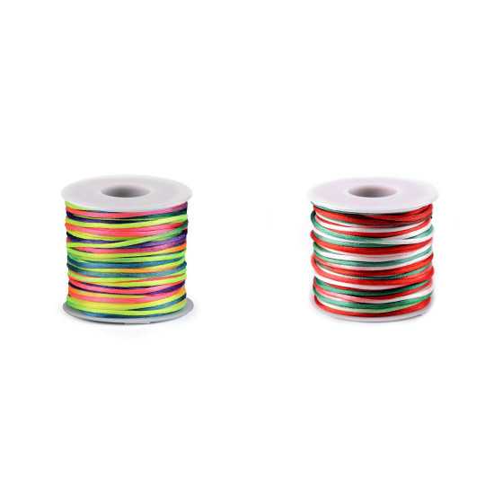 Corde satiné, ø 2 mm - Multicolore (1 Pièce) Corde satiné, ø 2 mm - Multicolore (1 Pièce)